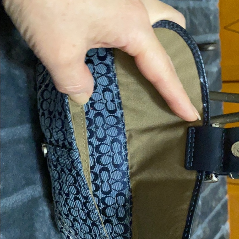 Coach monogram with leather trim wristlet - Picture 4 of 10